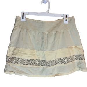 Billabong Skirt 3 Cream Lined Zipper geometric boho a line bohemian beach vacay